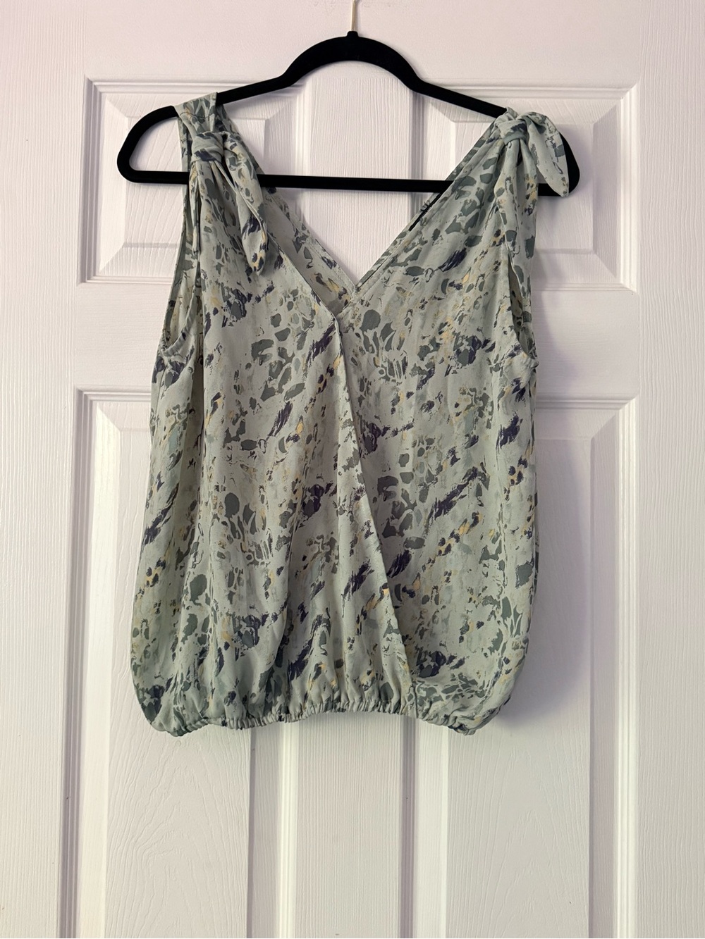 Papermoon Sage Green Printed Tie-Shoulder Camisole